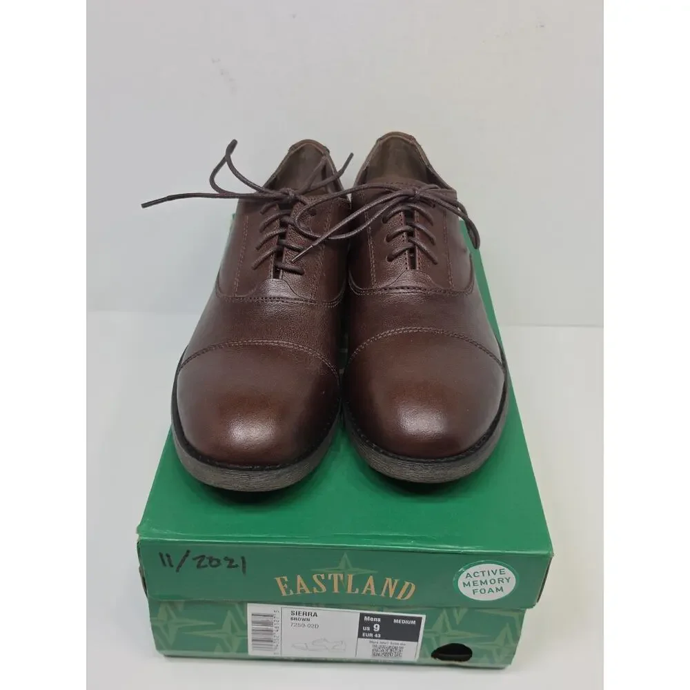 EASTLAND Men's 9 M Leather Lace Up Shoes Sierra Brown 7250-02D TRIED ON ONLY